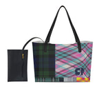 REPIX – Sac Cabas 2-en-1 “Modular Noise Lattice” | Multi-Piece PU Leather Streetwear Tote