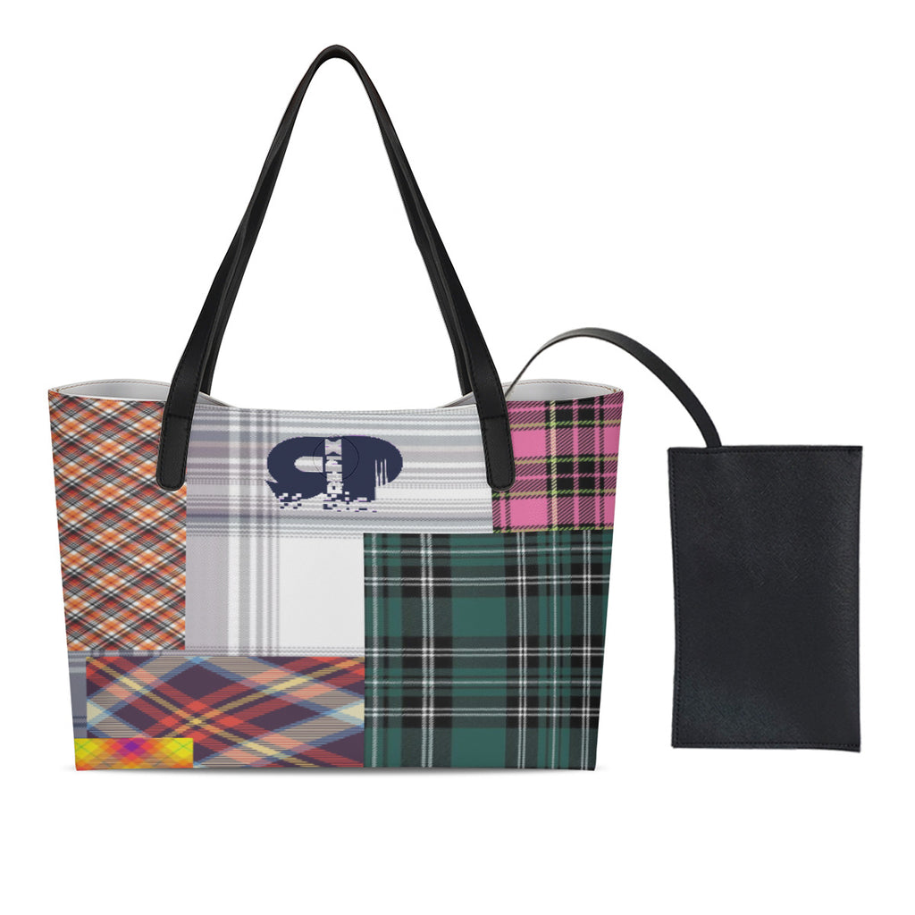 REPIX – Sac Cabas 2-en-1 “Modular Noise Lattice” | Multi-Piece PU Leather Streetwear Tote