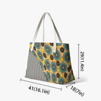 REPIX – Sac Cabas Vertical “Array Vector Transit” | PU Leather Minimalist Cyber Tote Bag