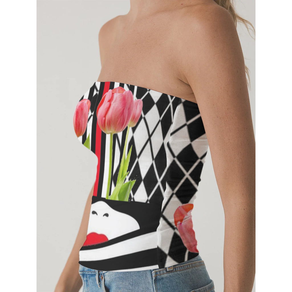 REPIX – Haut Col Bardot “Cyber Curve Shield” | Double-Layer Off-The-Shoulder Streetwear