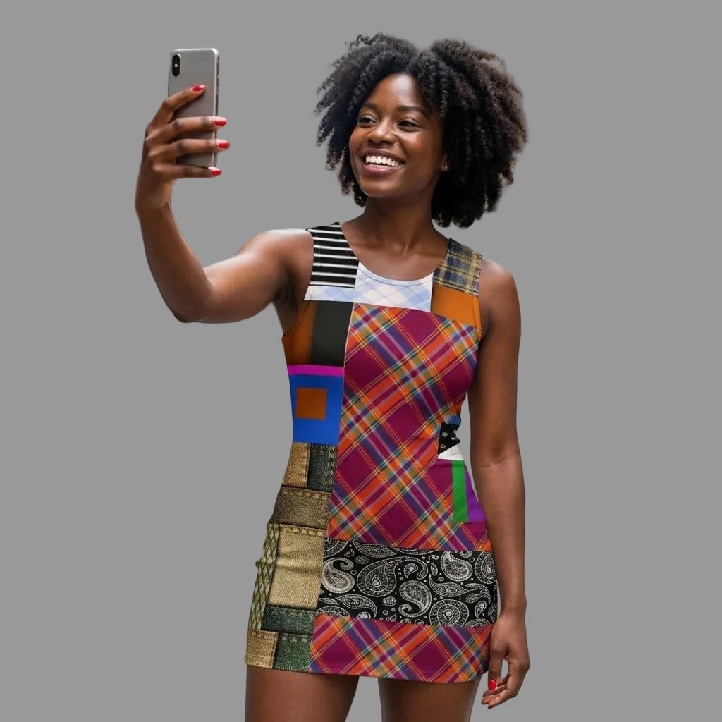 Robe Moulante Transparente en Mesh "Static Render" – REPIX