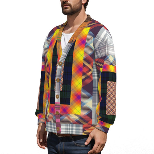 REPIX – Cardigan Tricot “Thermal Raster Frame” | Premium Hacci Fleece Cyber Cardigan