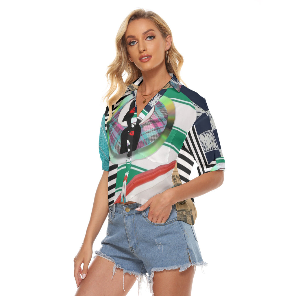 REPIX – Top Col V Ample “Raster Lattice Spectrum” | Loose Fit Pocket Cyber Streetwear