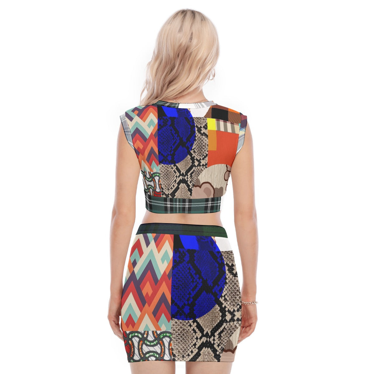REPIX – Collarless Vest & Skirt Set “Neonova Memory Archive”