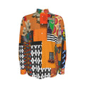 Chemise Orange Archive REPIX popeline de coton vue de face
