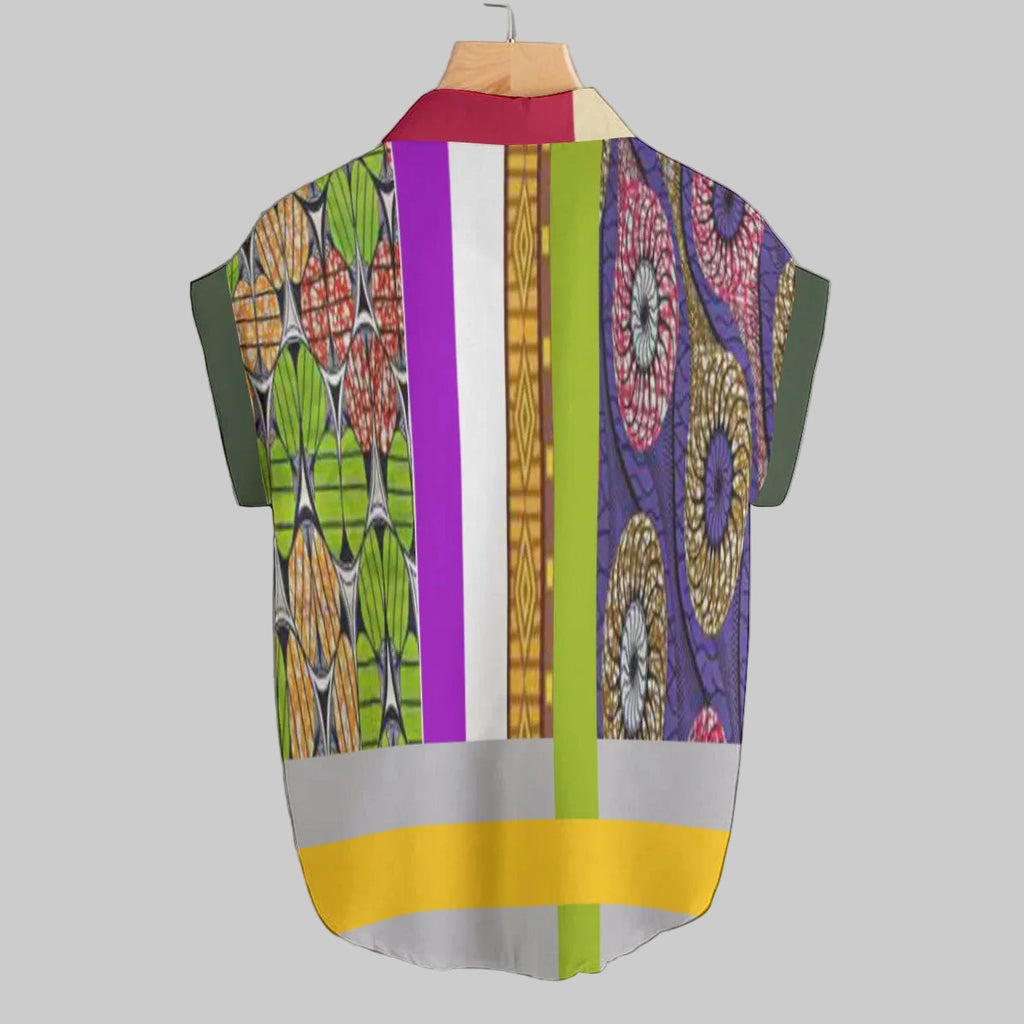 REPIX – T-Shirt Grand Format “Lattice Grid Knot” | Chiffon Knotted Hem Cyber Streetwear