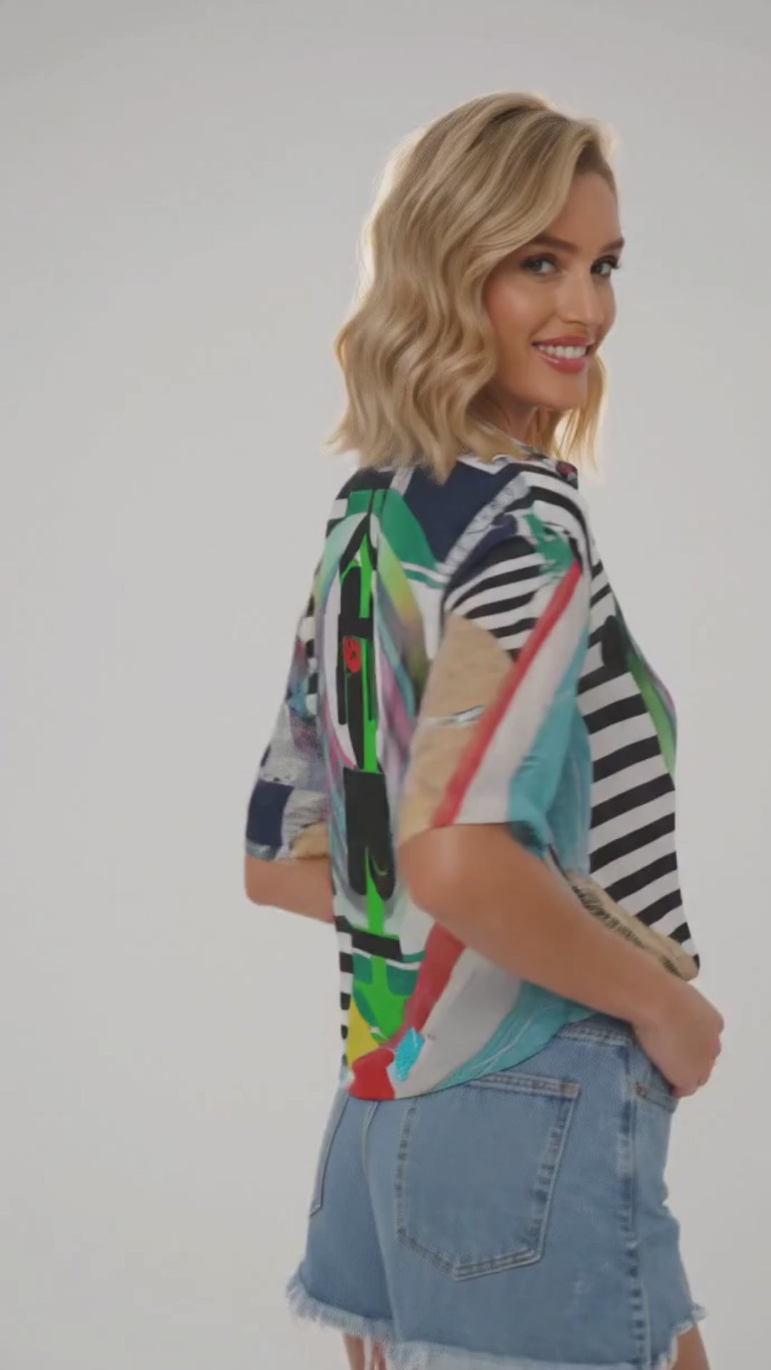 REPIX – Top Col V Ample “Raster Lattice Spectrum” | Loose Fit Pocket Cyber Streetwear