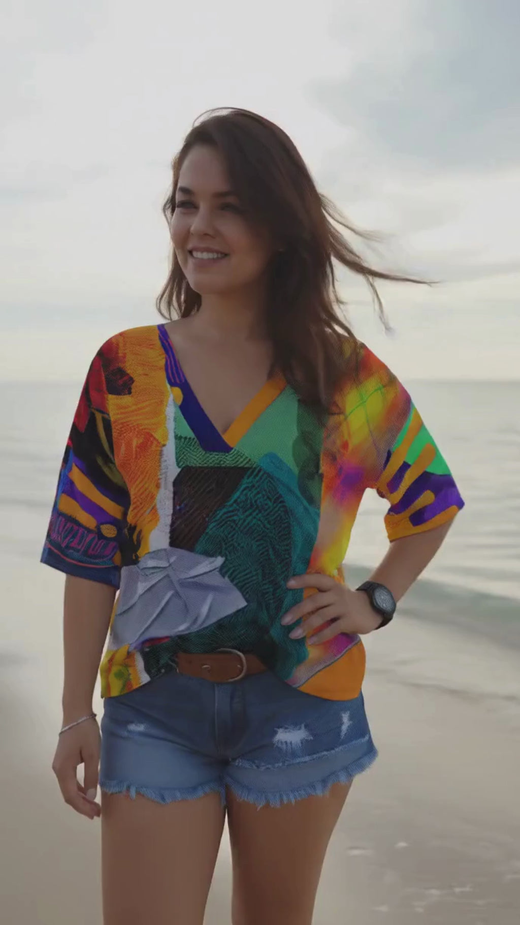 REPIX V-Neck Urban Flow Top | Casual Identity Layer