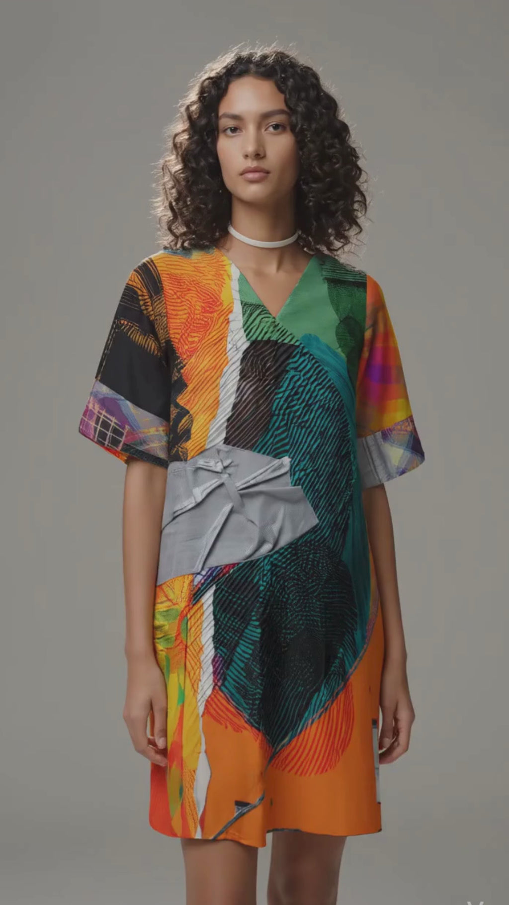 REPIX – Robe Tunique “Bark Raster Shift” | Vertical Grain Organic Streetwear