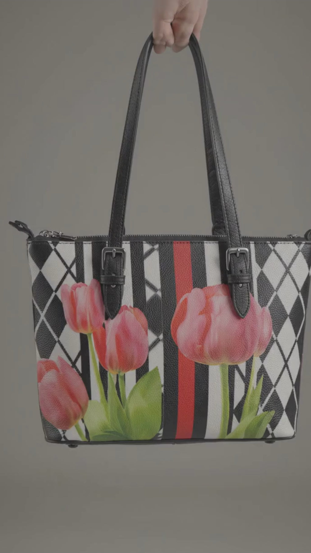 REPIX – Sac Cabas “Urban Transit Archive” | Large PU Leather Cyber Handbag