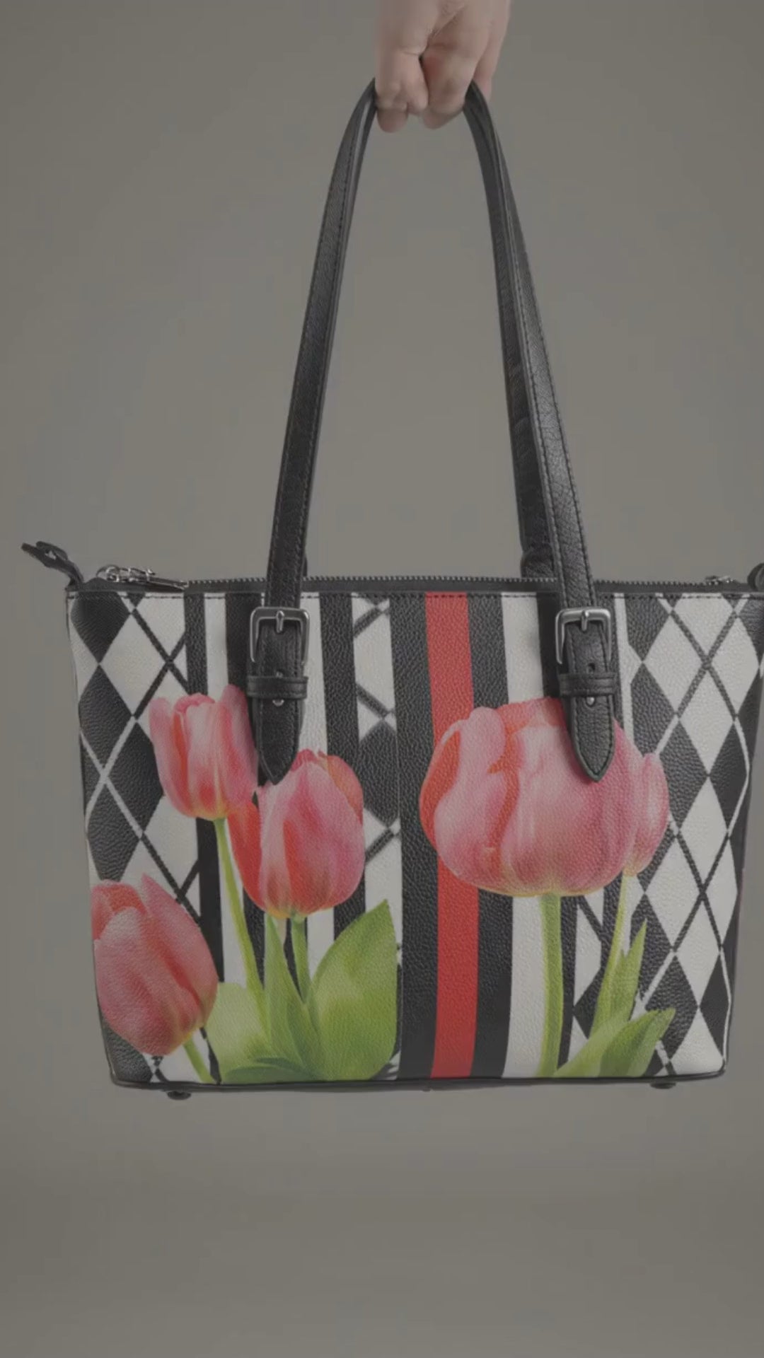 REPIX – Sac Cabas “Urban Transit Archive” | Large PU Leather Cyber Handbag