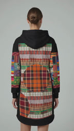 REPIX Femme en Polaire – Hoodie Long Futuriste Néonova à Capuche
